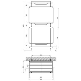 Полочка для ванной Kroner KRM Rizze-ACC330-3 металл хром CV022916