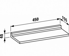 Полочка для ванной Laufen Kartell Shellfish 45 см пластик медь H3853300890001