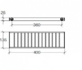 Поличка для ванної Lineabeta Skuara 40 см латунь хром 52844.29
