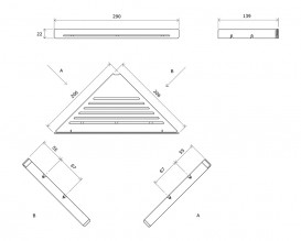 Полочка для ванной Ravak Slim C алюминий/латунь сатин/хром X07P578