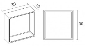 Поличка для ванної Riho Solid Alcove 30x30 штучний камінь білий матовий AS12005