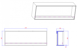 Поличка для ванної з власником IStone Square 87.5 см білий матовий WD0187-1