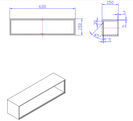 Полочка для ванной IStone Cube 60 см белый матовый WD2930-4