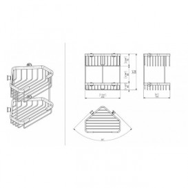 Полочка для ванной Sonia Contract-Hospitality угловая хром 060795