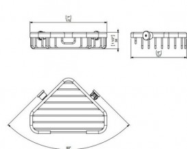 Поличка для ванної Sonia Contract-Hospitality кутова хром 087990