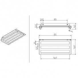 Полочка для ванной Sonia Contract-Hospitality чёрный матовый 176076