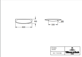 Полиця для ванної Villeroy & Boch O.Novo 60 см санітарна кераміка альпійський білий 781860R1