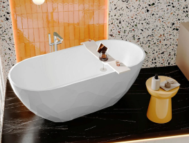 Полочка для ванны Miraggio Venice 90х15 см Mirasoft белый матовый 69125617