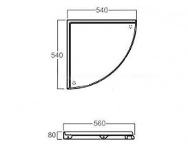 Поличка під раковину Simas Arcade кутова 54х54 см кераміка білий AR 894