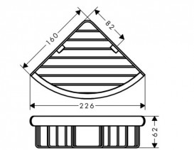 Полочка-решетка Hansgrohe Logis Universal угловая хром 41710000