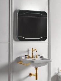 Полотенцедержатель боковой для раковины Kerasan Waldorf 40см золото 740891