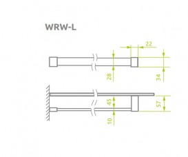 Полотенцедержатель для душевой кабины Radaway левосторонний черный WRW54-L
