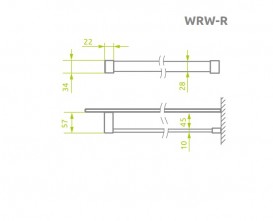 Полотенцедержатель для душевой кабины Radaway правосторонний черный WRW54-R
