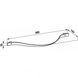 Полотенцедержатель для раковины Laufen Palace 88,5 см хром H3817040040001