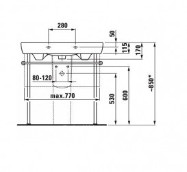 Полотенцедержатель для раковини Laufen Pro A хром H8909560040001