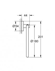 Рушникотримач-кільце Grohe Essentials метал чорний матовий 1024612430