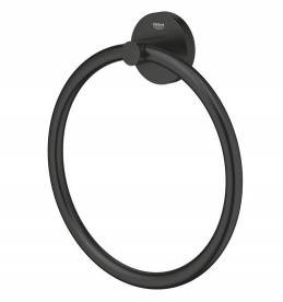 Рушникотримач-кільце Grohe Essentials метал чорний матовий 1024612430
