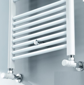 Полотенцесушитель электрический с тэном скрытого подключения на кнопке,цвет черный матовый SCIROCCO LAGUNA RAL9005+KTE