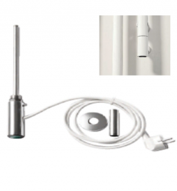 Полотенцесушитель электрический с тэном скрытого подключения на кнопке,цвет черный матовый SCIROCCO LAGUNA RAL9005+KTE