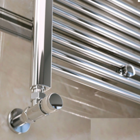 Полотенцесушитель электрический с тэном скрытого подключения на кнопке, цвет хром Scirocco Laguna LAG 12x50E+KTE CR