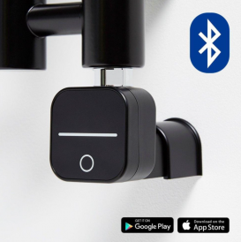 Полотенцесушитель электрический Zehnder Virando с тэном NEX скрытого монтажа черный матовый AB-120-060-9017-NEX-HID