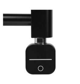 Полотенцесушитель электрический Zehnder Virando с тэном NEX скрытого монтажа черный матовый AB-120-060-9017-NEX-HID