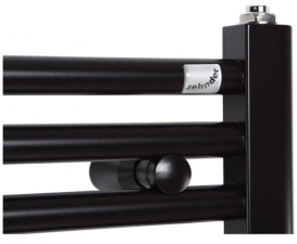 Полотенцесушитель электрический Zehnder Virando с тэном NEX скрытого монтажа черный матовый AB-120-060-9017-NEX-HID