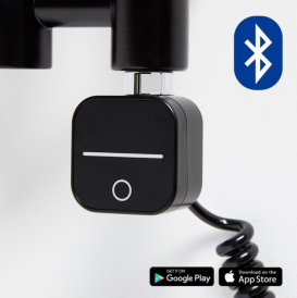 Полотенцесушитель электрический Zehnder Virando с тэном NEX с проводом черный матовый AB-120-060-9017-NEX-SC