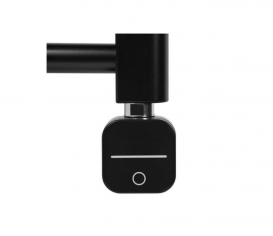 Полотенцесушитель электрический Zehnder Virando с тэном NEX с проводом черный матовый AB-120-060-9017-NEX-SC