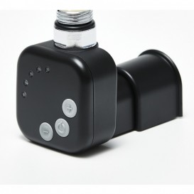 Полотенцесушитель електричний Zehnder Subway Inox з теном НІС прихованого монтажу 450х973 мм чорний матовий SUBI-100-045-9005-HEC-HID