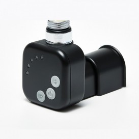 Полотенцесушитель электрический Zehnder Virando с тэном HEC скрытого монтажа черный матовый AB-120-050-9017-HEC-HID