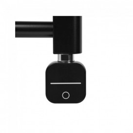 Полотенцесушитель электрический Zehnder Virando с тэном NEX с проводом черный матовый AB-120-050-9017-NEX-SC