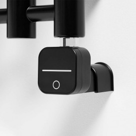 Полотенцесушитель электрический Zehnder Virando с тэном NEX скрытого монтажа черный матовый AB-120-050-9017-NEX-HID