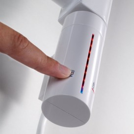 Полотенцесушитель электрический Zehnder Virando с тэном HOTS с проводом белый AB-080-050-9016-HOTS-SC