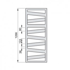 Рушникосушарка комбінована Zehnder Kazeane 1266х550 мм з теном  RB-130-050-9016-NEX-MB