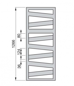 Рушникосушарка комбінована Zehnder Kazeane 1266х550 мм з теном  RB-130-050-9016-HOTS-MB