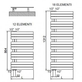 Полотенцесушитель водяной Cordivari Kelly Flat 50х86,4 см сталь белый RAL9010 3551726100001