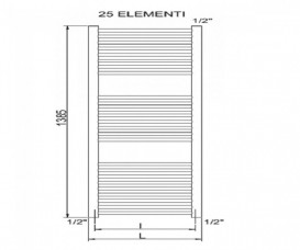 Полотенцесушитель водяной Cordivari RDT Lisa 22 Curvo 50х140 см сталь белый 3551646101050