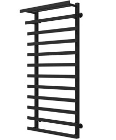 Полотенцесушитель водяной Deffi Agata П12 400x1200 нижнее подключение черный A.AG.120.40.12.B.A