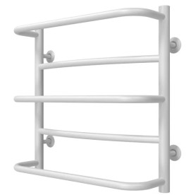 Полотенцесушитель водяной Deffi Аквамикс П5 500х500 нижнее подключение белый C.AM.50.50.5.W.A