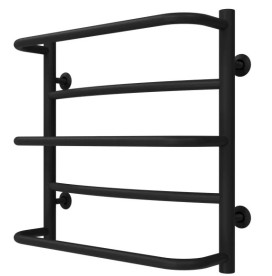 Полотенцесушитель водяной Deffi Аквамикс П5 500х500 нижнее подключение черный C.AM.50.50.5.B.A