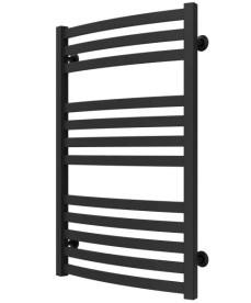 Полотенцесушитель водяной Deffi Dexter П12 500х800 боковое левое подключение черный A.DR.80.50.12.B.B