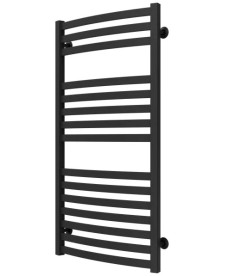 Полотенцесушитель водяной Deffi Dexter П15 500х1000 боковое левое подключение черный A.DR.100.50.15.B.B