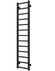 Полотенцесушитель водяной Deffi Forest П13 200х1400 боковое левое подключение черный A.FR.140.20.13.B.B
