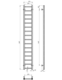 Полотенцесушитель водяной Deffi Forest П16 200х1600 нижнее подключение белый A.FR.160.20.16.W.A