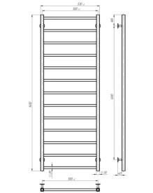 Полотенцесушитель водяной Deffi Forest П13 500х1400 нижнее подключение хром A.FR.140.50.13.C.A