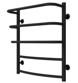 Полотенцесушитель водяной Deffi Каскад Дуга П5 400х600 боковое правое подключение черный C.KD.60.40.5.B.C