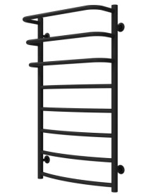 Полотенцесушитель водяной Deffi Каскад Дуга П8 500х900 боковое правое подключение черный C.KD.90.50.8.B.C