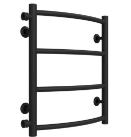 Полотенцесушитель водяной Deffi Классик П4 400х500 боковое левое подключение черный C.DK.50.40.4.B.B