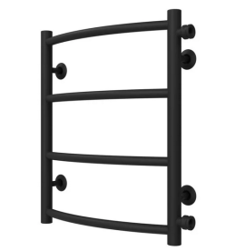 Полотенцесушитель водяной Deffi Классик П4 400х500 боковое правое подключение черный C.DK.50.40.4.B.C